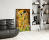 Gustav Klimt "The Kiss" Glass Wall Art by Insigneart USA