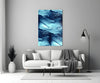 Blue Serenity Glass Wall Art by Insigneart USA