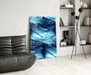 Blue Serenity Glass Wall Art by Insigneart USA