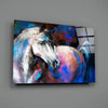 White Horse Glass Wall Art by Insigneart USA