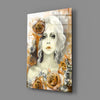 Yellow Rose and Woman Glass Wall Art by Insigneart USA
