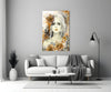Yellow Rose and Woman Glass Wall Art by Insigneart USA