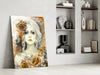 Yellow Rose and Woman Glass Wall Art by Insigneart USA