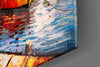 Boats on the Shore Glass Wall Art by Insigneart USA