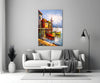 Boats on the Shore Glass Wall Art by Insigneart USA