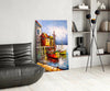 Boats on the Shore Glass Wall Art by Insigneart USA