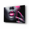 Pink Painted Woman Glass Wall Art by Insigneart USA