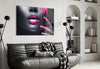 Pink Painted Woman Glass Wall Art by Insigneart USA