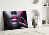 Pink Painted Woman Glass Wall Art by Insigneart USA