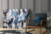 Blue Flowers Glass Wall Art by Insigneart USA