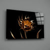 Golden Flower Glass Wall Art by Insigneart USA