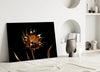 Golden Flower Glass Wall Art by Insigneart USA