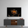 Golden Flower Glass Wall Art by Insigneart USA