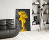 Yellow Smoke Glass Wall Art by Insigneart USA