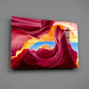 Red Valley Glass Wall Art by Insigneart USA