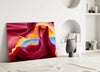 Red Valley Glass Wall Art by Insigneart USA