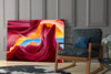 Red Valley Glass Wall Art by Insigneart USA