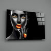 The Power of Orange Glass Wall Art by Insigneart USA