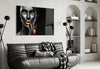 The Power of Orange Glass Wall Art by Insigneart USA
