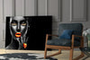 The Power of Orange Glass Wall Art by Insigneart USA
