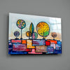 Abstract City Glass Wall Art by Insigneart USA