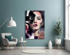 Abstract Woman Portrait Glass Wall Art by Insigneart USA