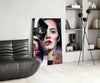 Abstract Woman Portrait Glass Wall Art by Insigneart USA