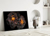 Brown Flower Glass Wall Art by Insigneart USA