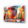 Colorful Houses Glass Wall Art by Insigneart USA