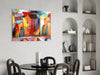 Colorful Houses Glass Wall Art by Insigneart USA