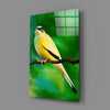 Yellow Vine Bird Glass Wall Art by Insigneart USA