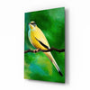 Yellow Vine Bird Glass Wall Art by Insigneart USA
