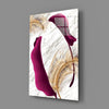 Burgundy Leaves Glass Wall Art by Insigneart USA
