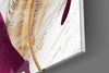 Burgundy Leaves Glass Wall Art by Insigneart USA