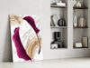 Burgundy Leaves Glass Wall Art by Insigneart USA
