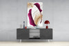 Burgundy Leaves Glass Wall Art by Insigneart USA