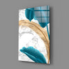 Turquoise Leaves Glass Wall Art by Insigneart USA