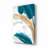 Turquoise Leaves Glass Wall Art by Insigneart USA