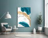 Turquoise Leaves Glass Wall Art by Insigneart USA
