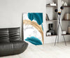 Turquoise Leaves Glass Wall Art by Insigneart USA