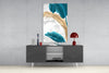 Turquoise Leaves Glass Wall Art by Insigneart USA