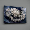 Gray Flower Glass Wall Art by Insigneart USA
