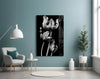 Black and White Flowers Glass Wall Art by Insigneart USA