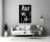 Black and White Flowers Glass Wall Art by Insigneart USA
