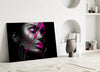 Purple Woman Glass Wall Art by Insigneart USA