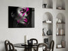 Purple Woman Glass Wall Art by Insigneart USA