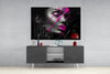 Purple Woman Glass Wall Art by Insigneart USA