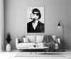 Black and White Woman Glass Wall Art by Insigneart USA