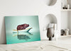 Hippo Glass Wall Art by Insigneart USA
