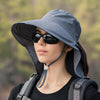 One Size Women Wide Large Sun Hat Bucket Hat Summer Outdoor Fishing Hiking UV Anti Neck Protection Shawl Wide Hat UV Sun Protection Safari Unisex Cap Ladies Hat Sport Summer Hat by Stevvex
